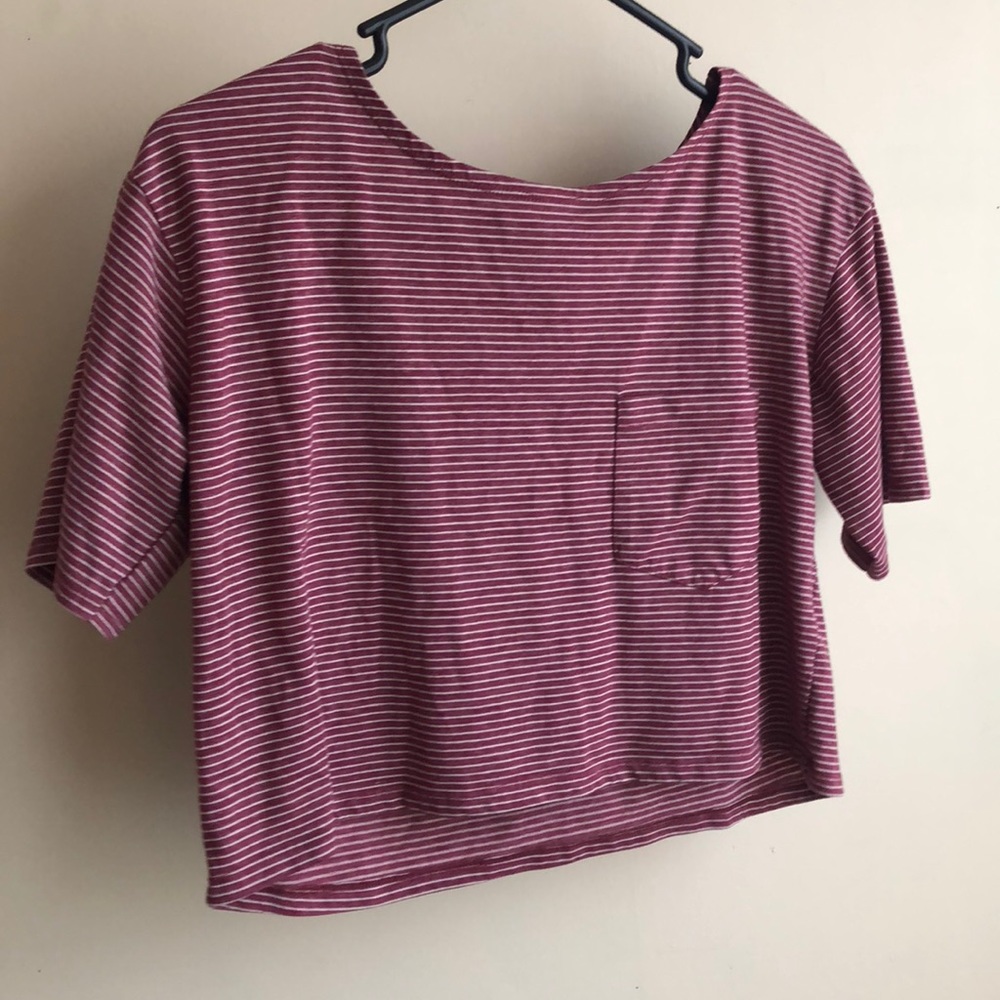 Maroon stripped T-shirt